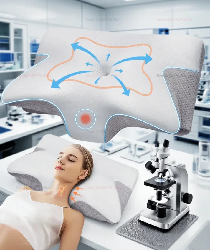 2 in 1 Ergonomic Contour Orthopedic Pillow for Neck Pain Support beunik