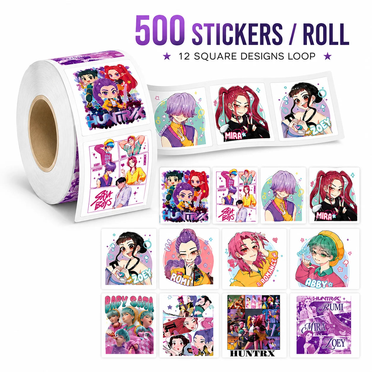 KPOP Demon Hunters Stickers Waterproof (500pcs) beunik