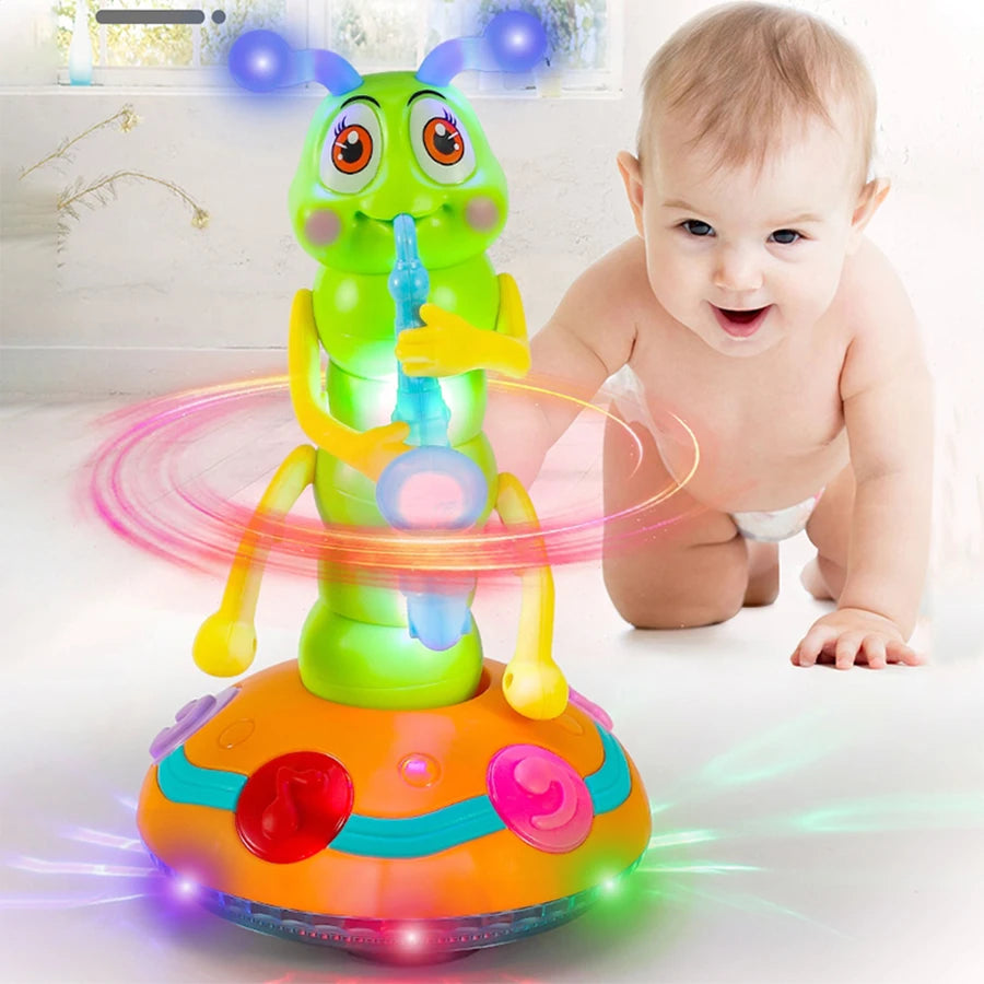 LED Light Caterpillar Saxophone Toy Wriggle Baby beunik