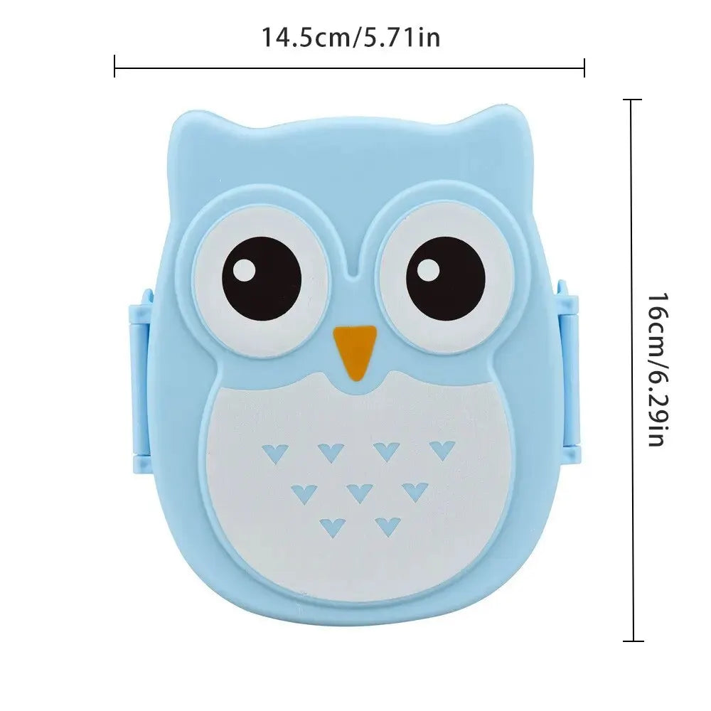 Baby Owl Portable Plastic Children Students Lunch Box Bento Box beunik
