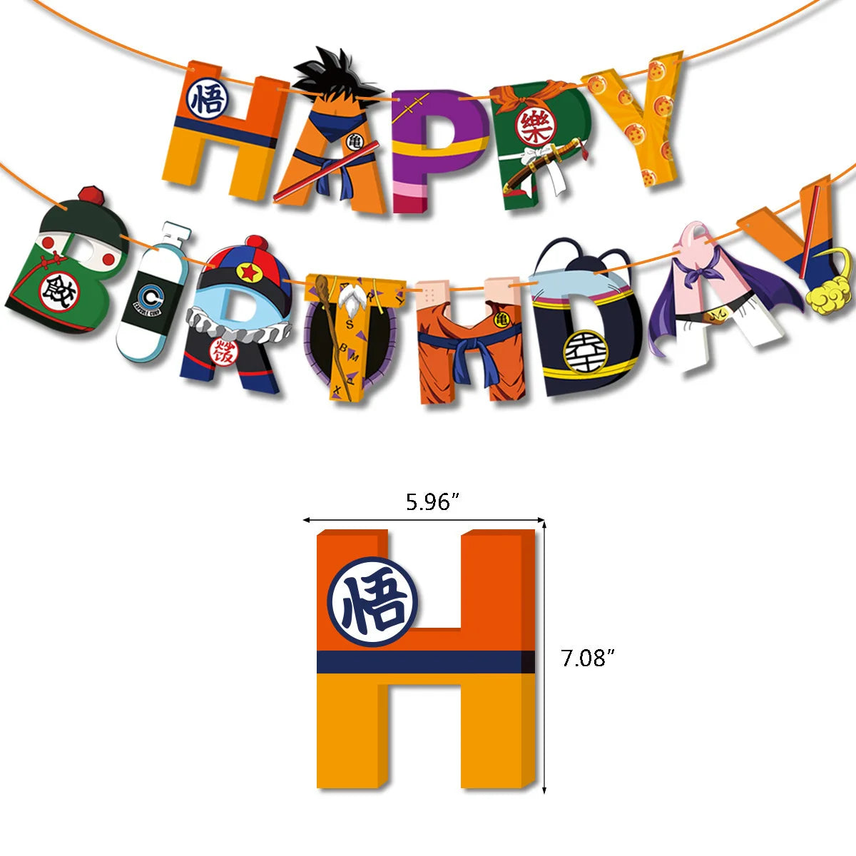 Dragon Ball Z Cake Topper and balloons