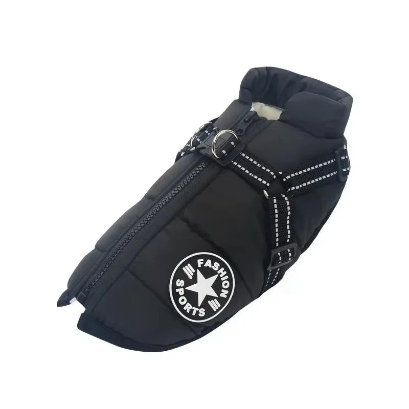 Winter Warm Dog Clothes Dog Jacket With Harness beunik