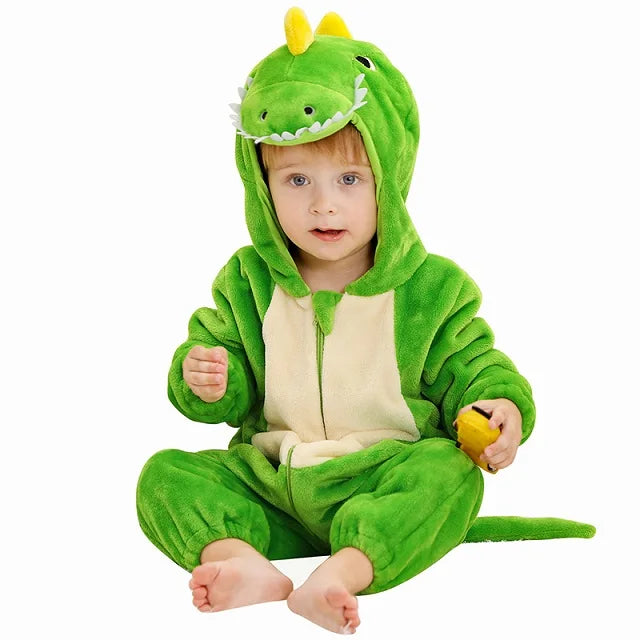 Cozy Animal Baby Onesie – Flannel Winter Romper with Hood for Newborns, Infants & Toddlers (Boys & Girls) beunik