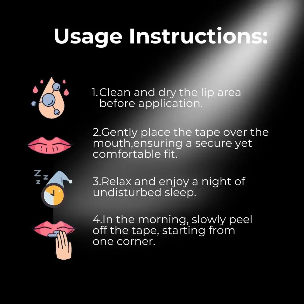 Mouth Tape Sleeping Prevent Snoring Gentle Sleep Strip Travel (30Pcs) beunik