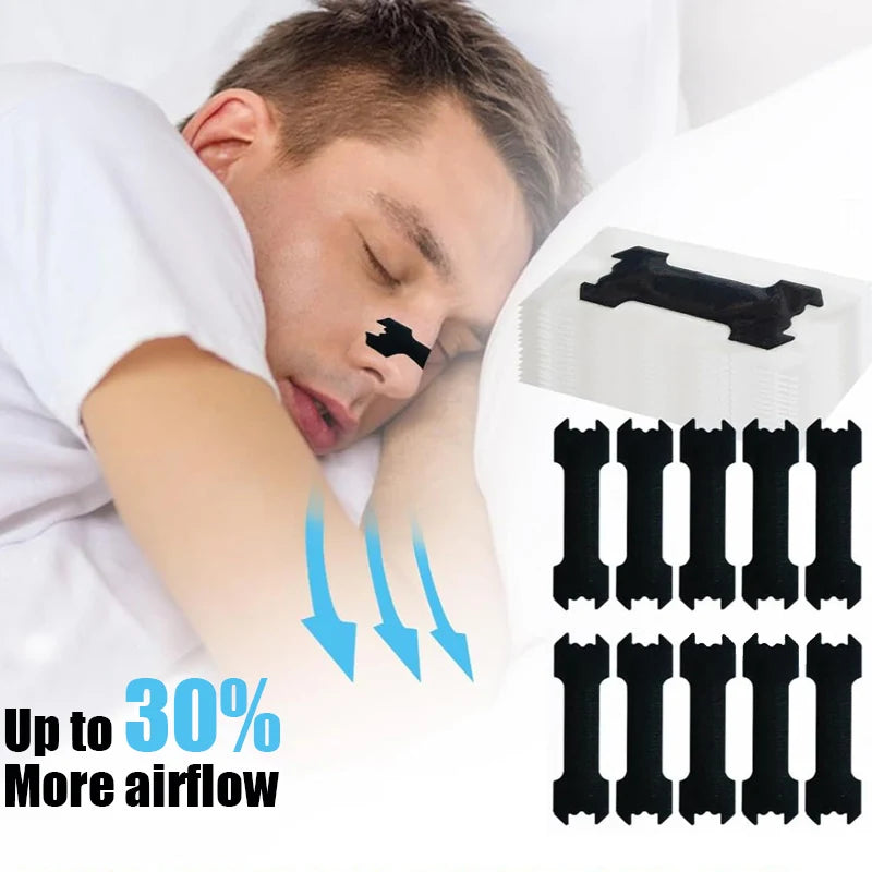 Black Nose Strips Extra Strength Nasal Strips Better Sleeping Non-Invasive beunik