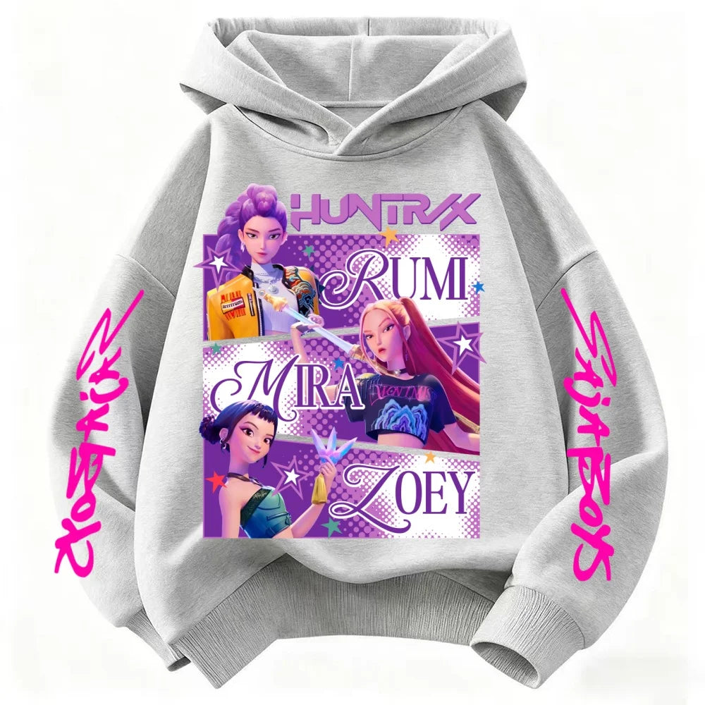 KPop Demon Hunters Huntrix Hoodie Kids Clothes beunik