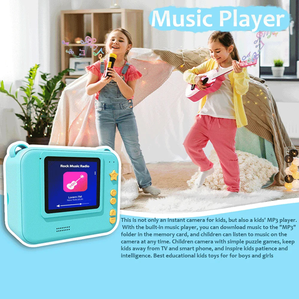 SnapFun Digital Kids Instant Printing Camera – Mini Thermal Printer for Kids' Photography beunik
