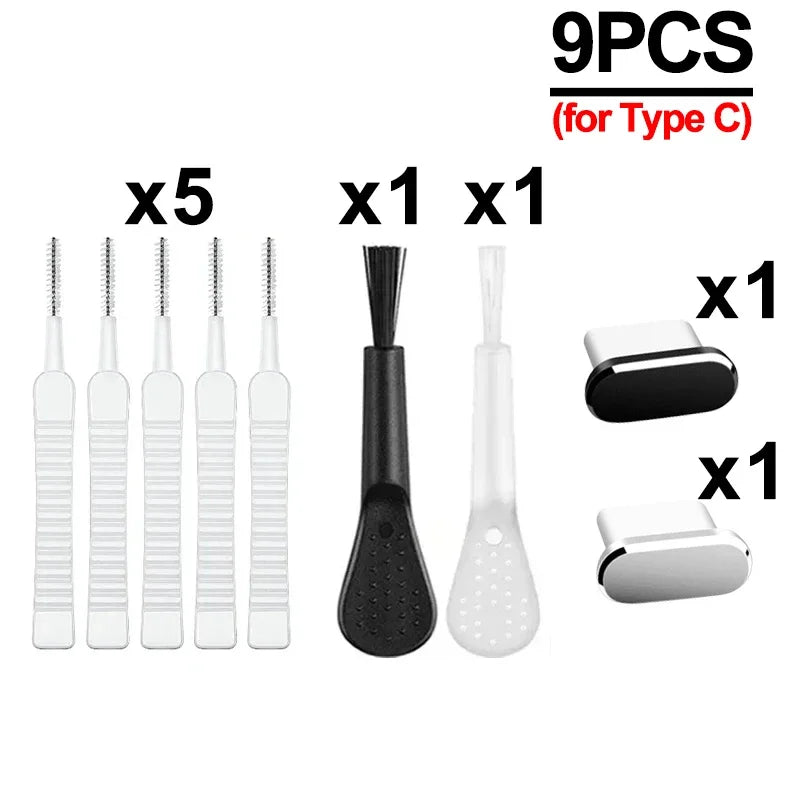 Cleaning Kit For Phone Charging Port Dust Plug with Brush iPhone Samsung beunik