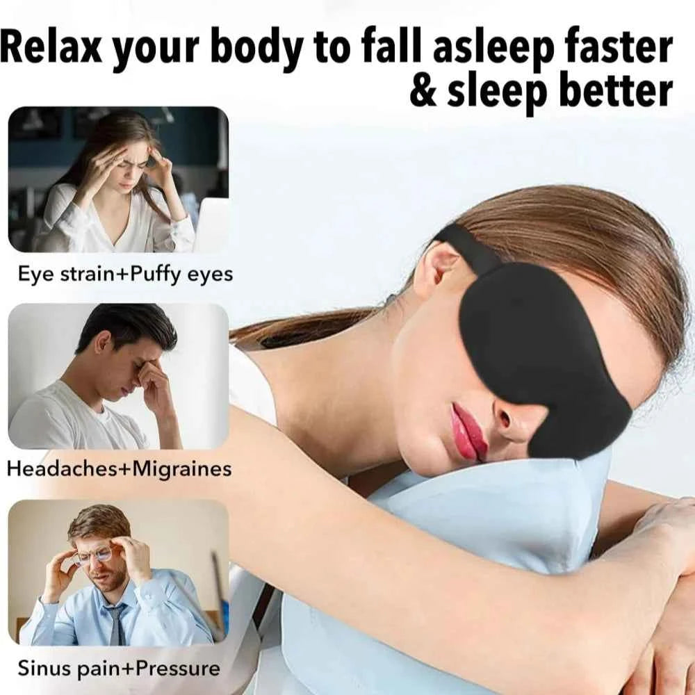 3D Sleep Mask Blindfold Sleeping Aid Soft Memory Foam