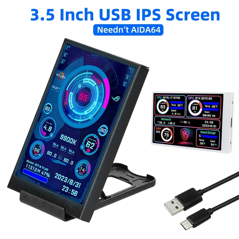 3.5 Inch IPS Type C Secondary Screen for Computer Stats beunik