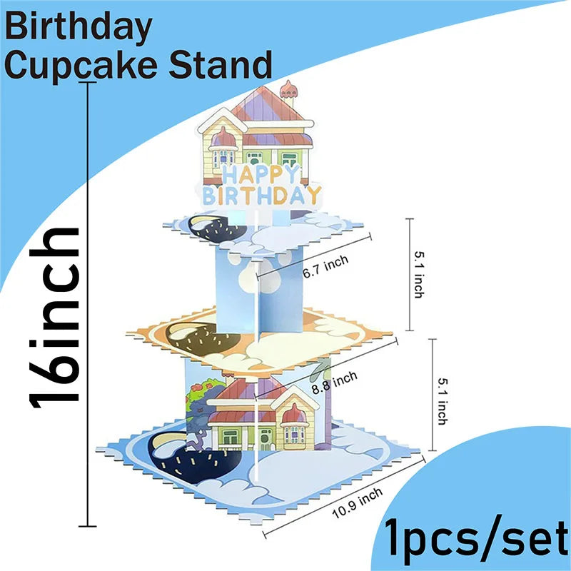 Bluey 3-Layer Paper Cake Tower