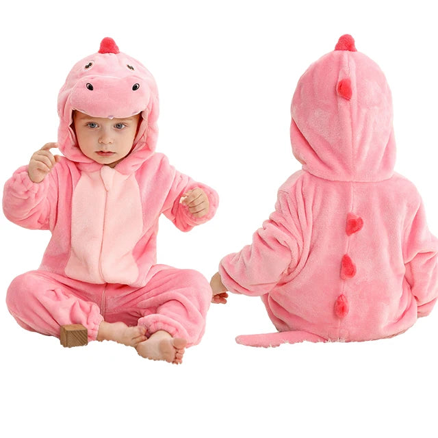 Cozy Animal Baby Onesie – Flannel Winter Romper with Hood for Newborns, Infants & Toddlers (Boys & Girls) beunik