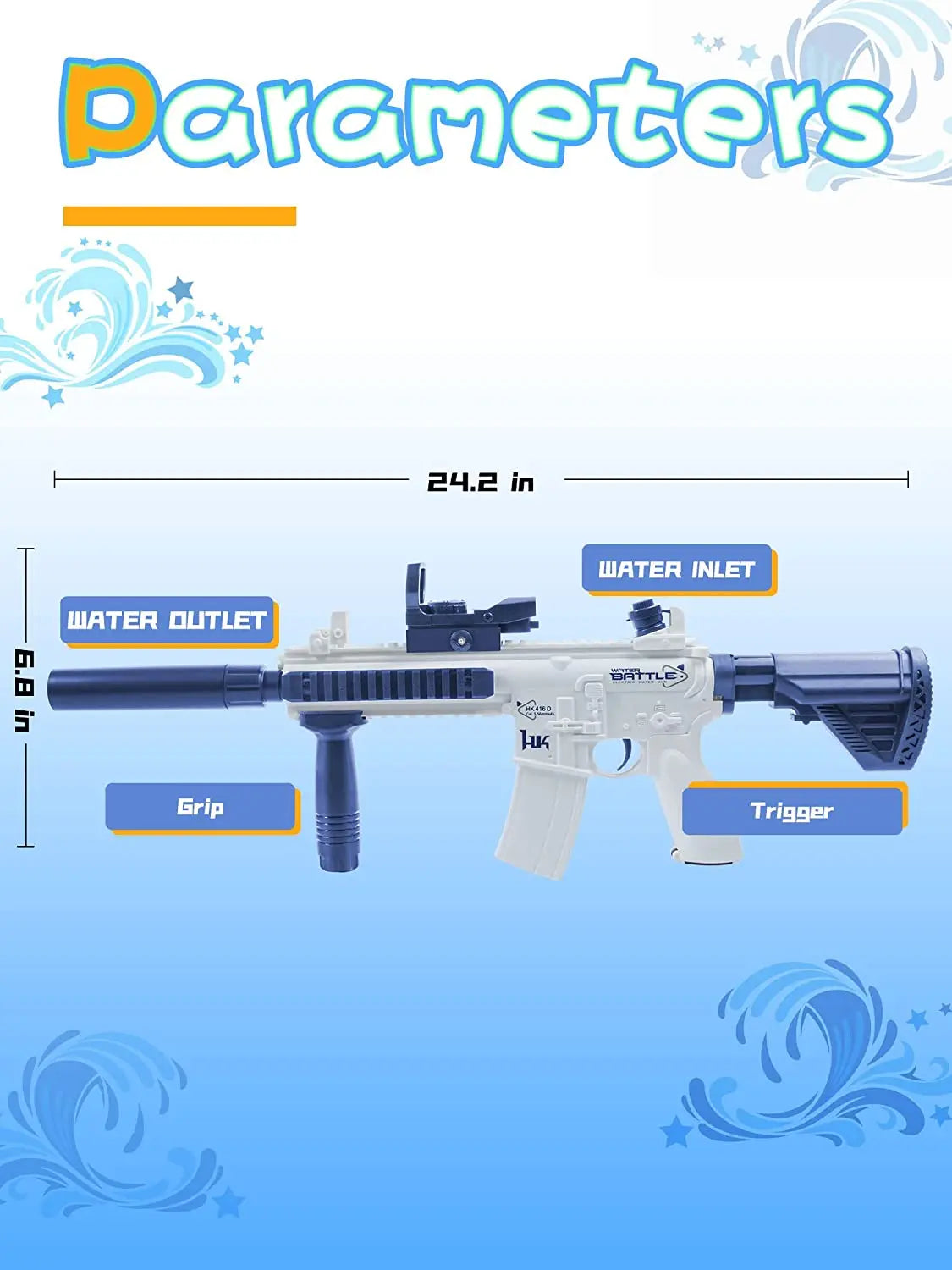 Water Gun Electric Toy M416 Super Automatic beunik