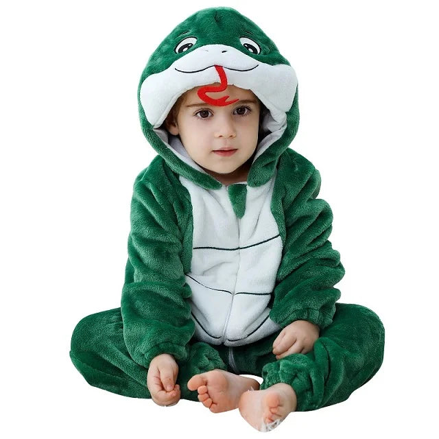 Ultra-Soft Winter Baby Romper – Hooded Flannel Animal Jumpsuit Costume for Toddlers & Infants (Boys & Girls) beunik