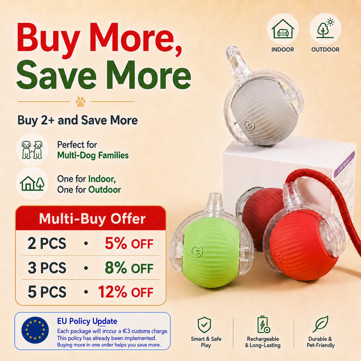 NEW Smart Rechargeable Interactive Dog Toy beunik