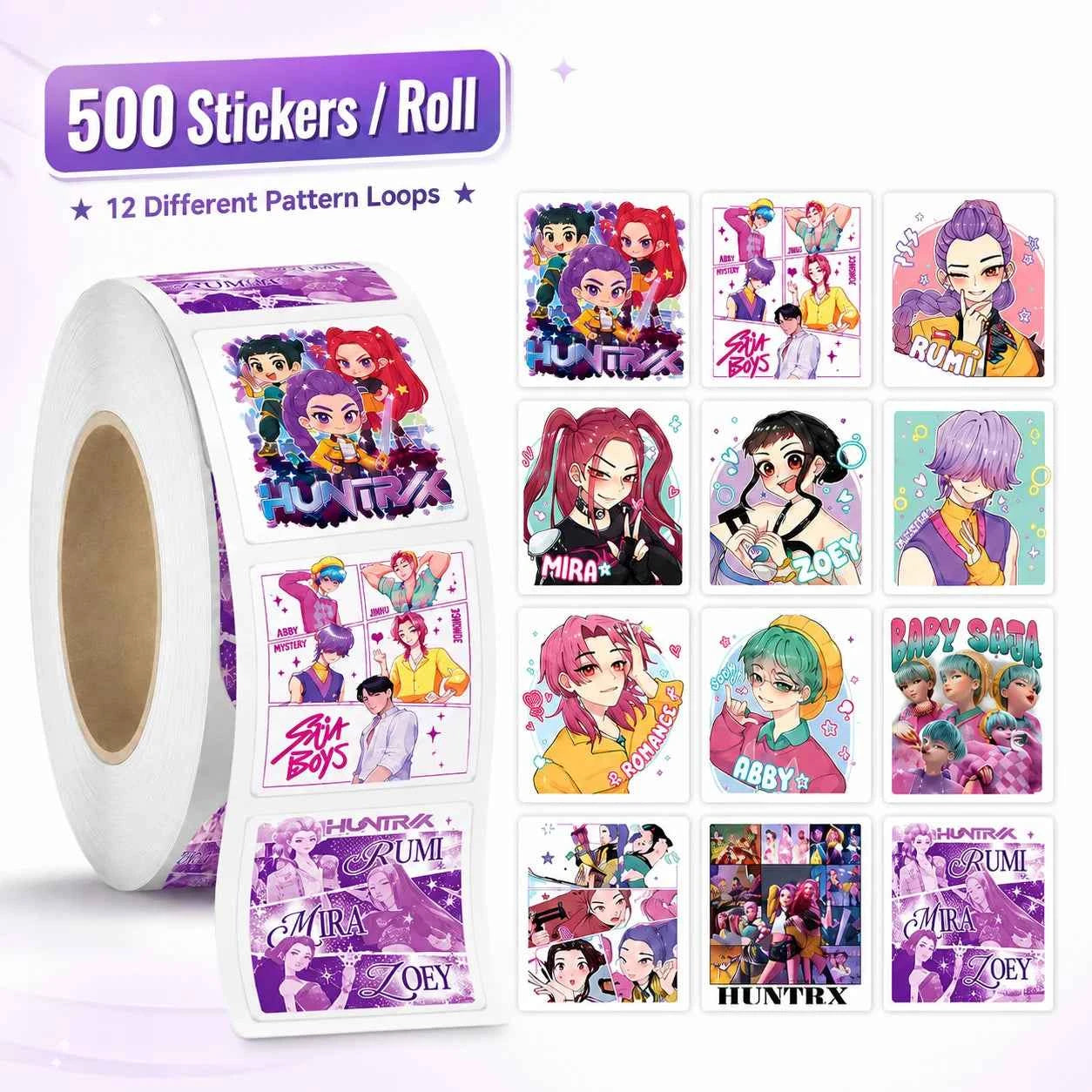 KPOP Demon Hunters Stickers Waterproof (500pcs)