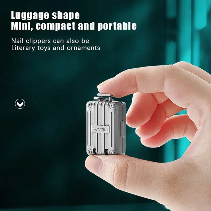 Luggage Keychain Foldable Nail Cutter Stainless Steel Nail Clippers beunik