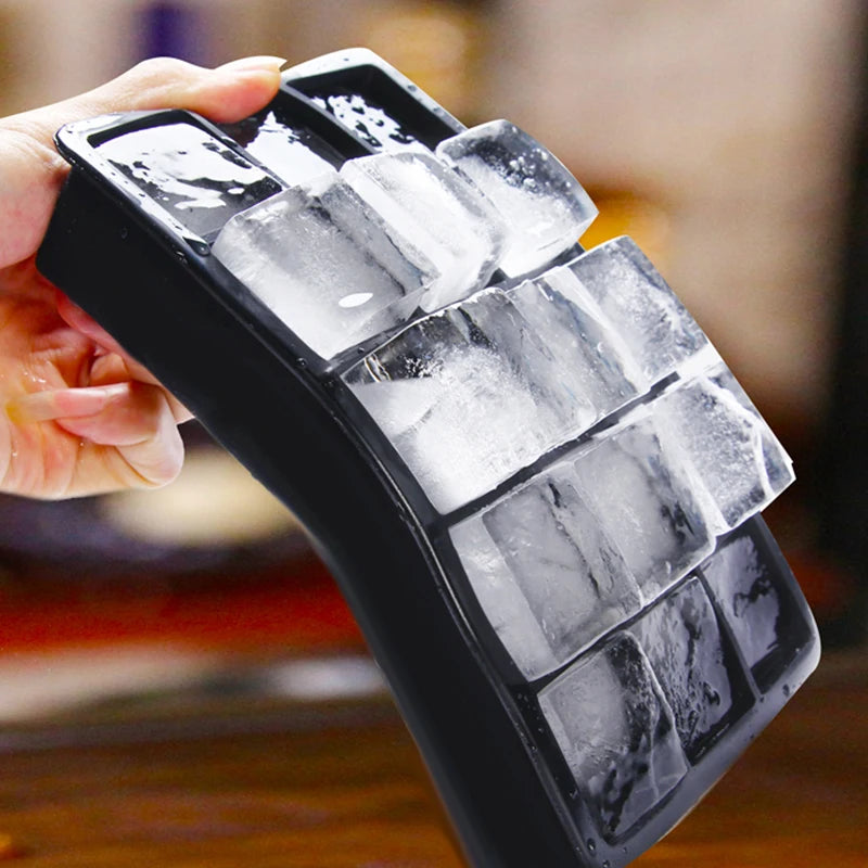 Grid Big Ice Tray Mold Box Large Food Grade Silicone beunik