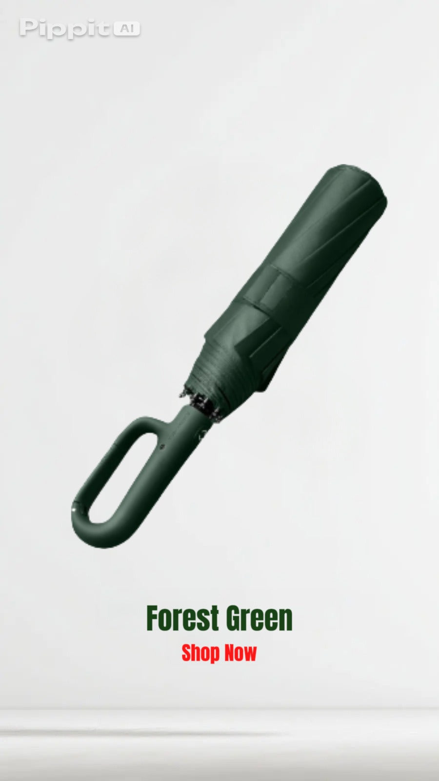 Windproof Clip‑On Travel Umbrella – Automatic Open/Close, Strong Wind Resistant