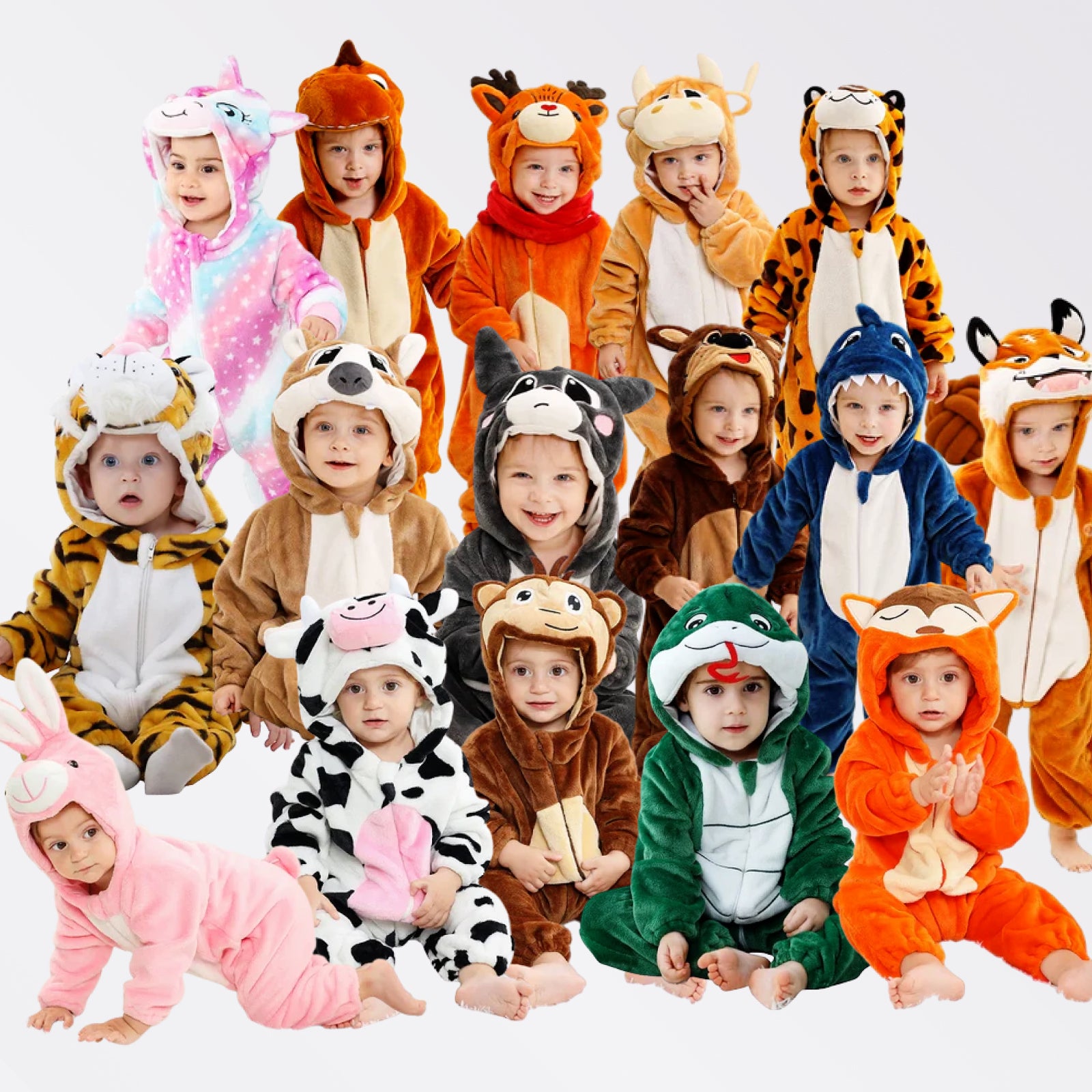 Ultra-Soft Winter Baby Romper – Hooded Flannel Animal Jumpsuit Costume for Toddlers & Infants (Boys & Girls) beunik