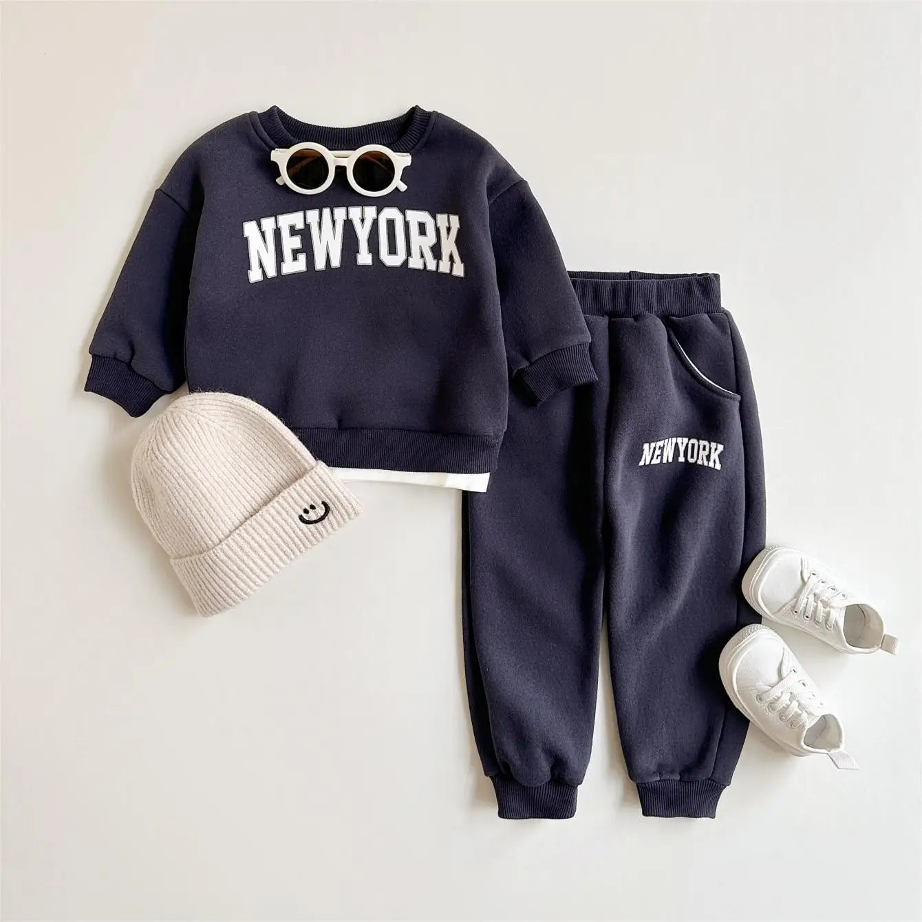 Winter Sweatshirt and Pants 2pcs– Thickened Warm Outfit5