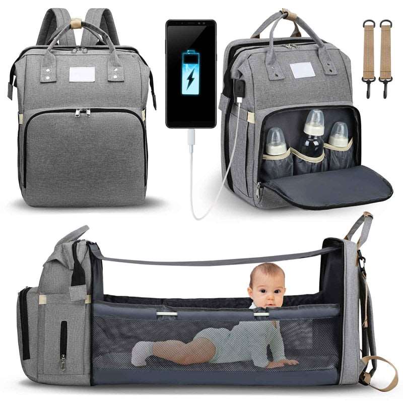 All in One Folding Baby Bed And Shoulder Parent Bag - beunik