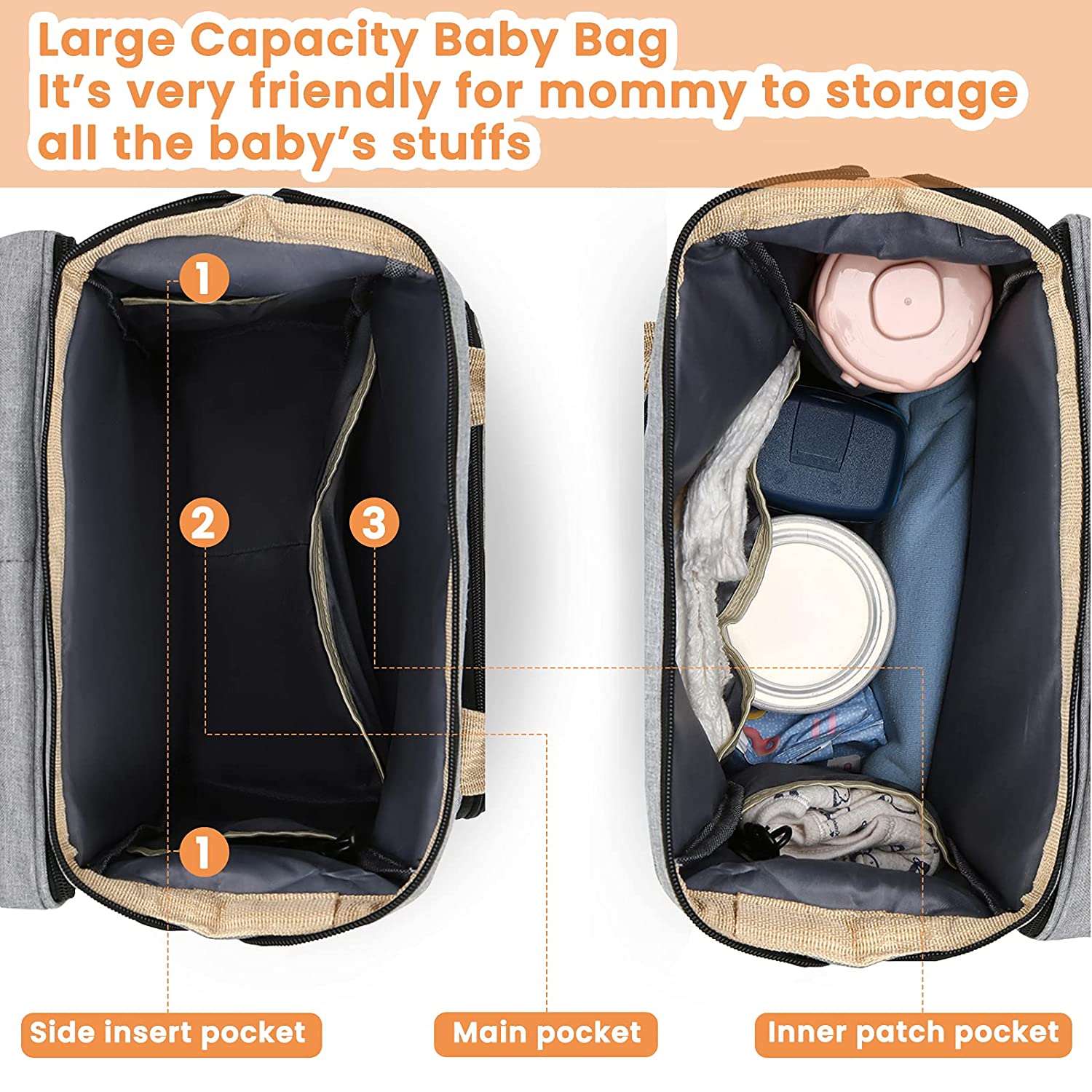 All in One Folding Baby Bed And Shoulder Parent Bag - beunik