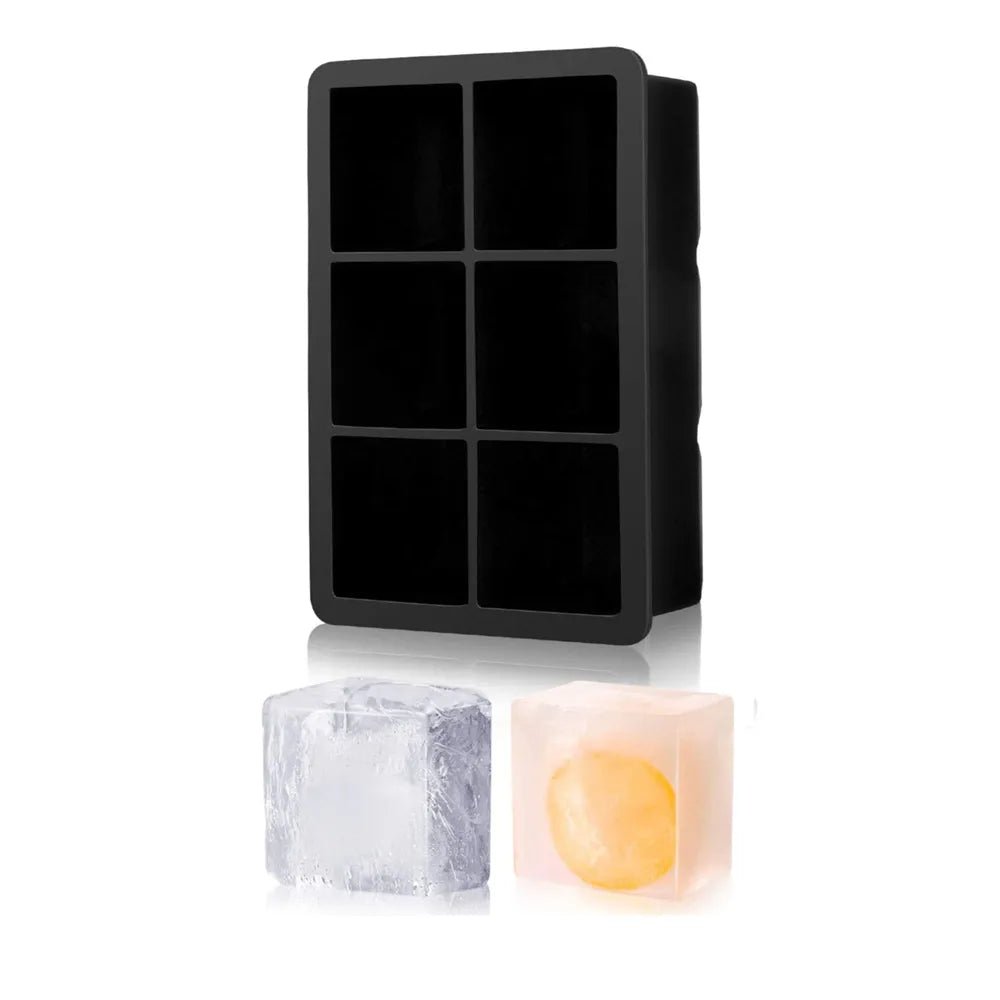 6 Grid Round Square Ice Cube Ball Large Ice Cube Maker - beunik