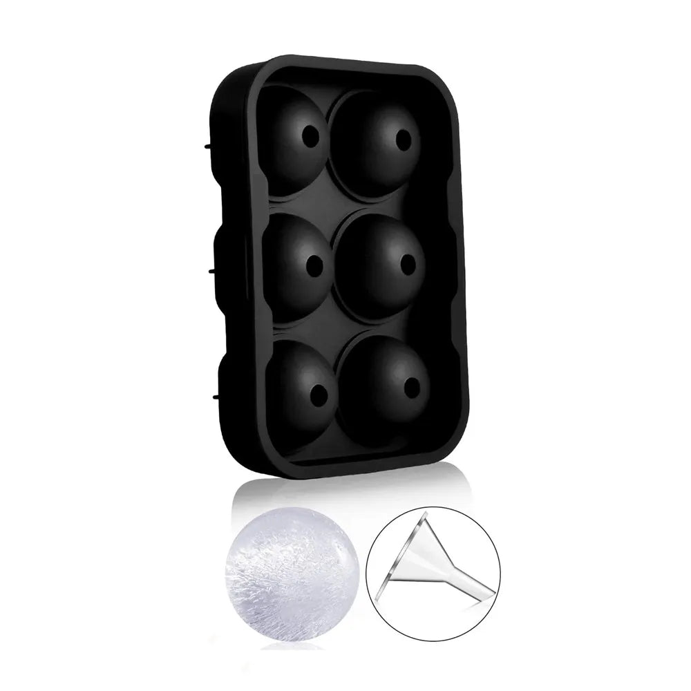 6 Grid Round Square Ice Cube Ball Large Ice Cube Maker - beunik