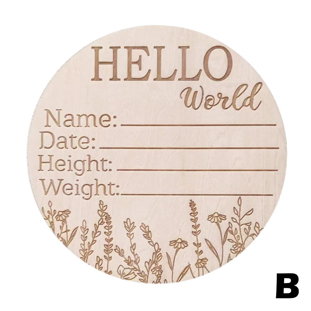 Baby Engraved Wooden Milestone Card - beunik