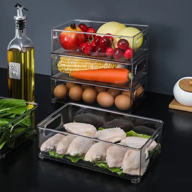Clear Refrigerator Drawer Organizer Storage box - beunik