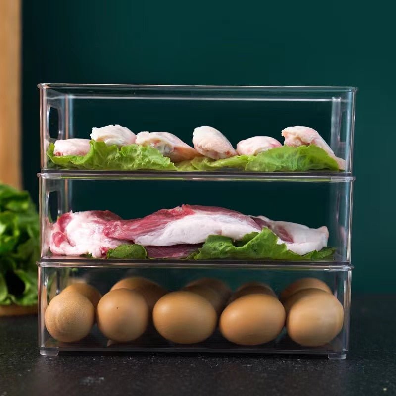 Clear Refrigerator Drawer Organizer Storage box - beunik