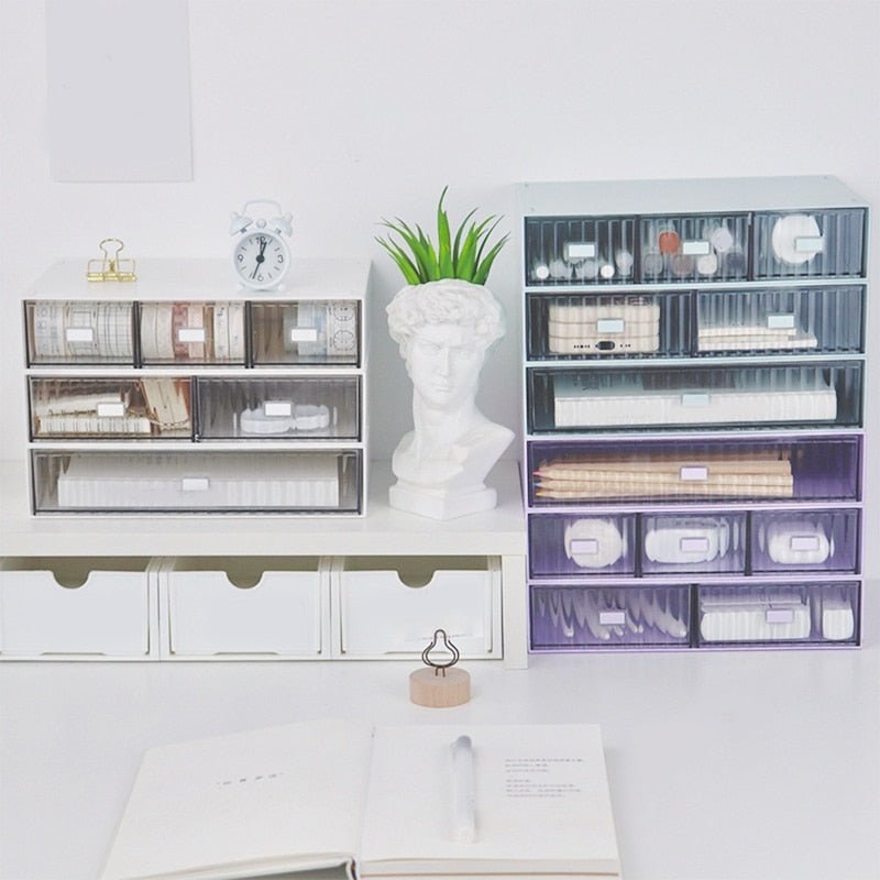 Combination Desktop Drawer Cosmetic Storage Box - beunik