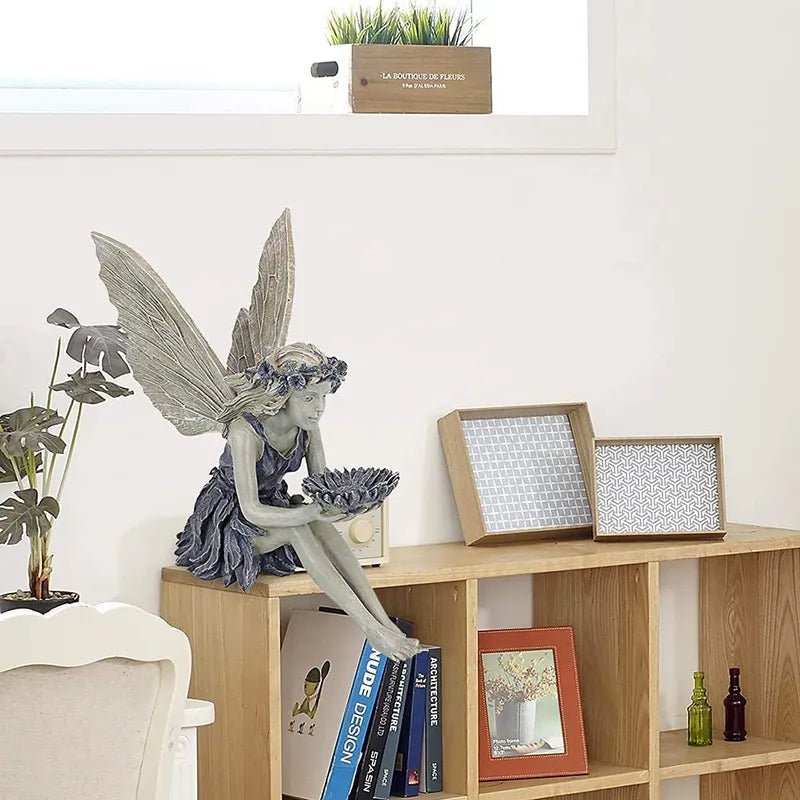 Fairy Statue Resin Jewelry Garden Decoration Angel Girl - beunik