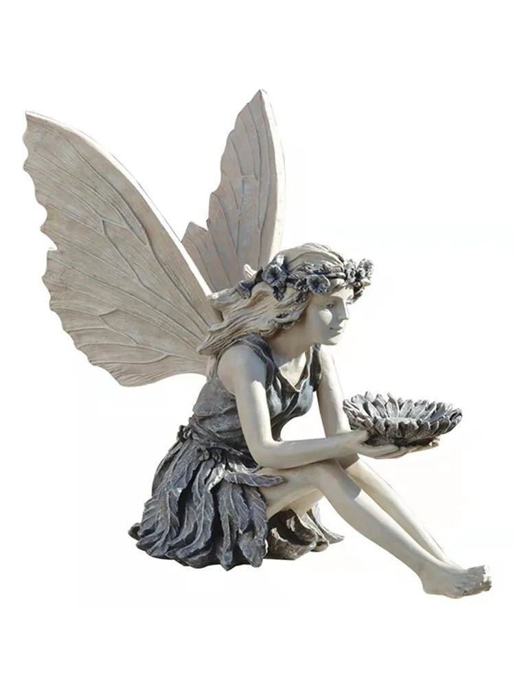 Fairy Statue Resin Jewelry Garden Decoration Angel Girl - beunik