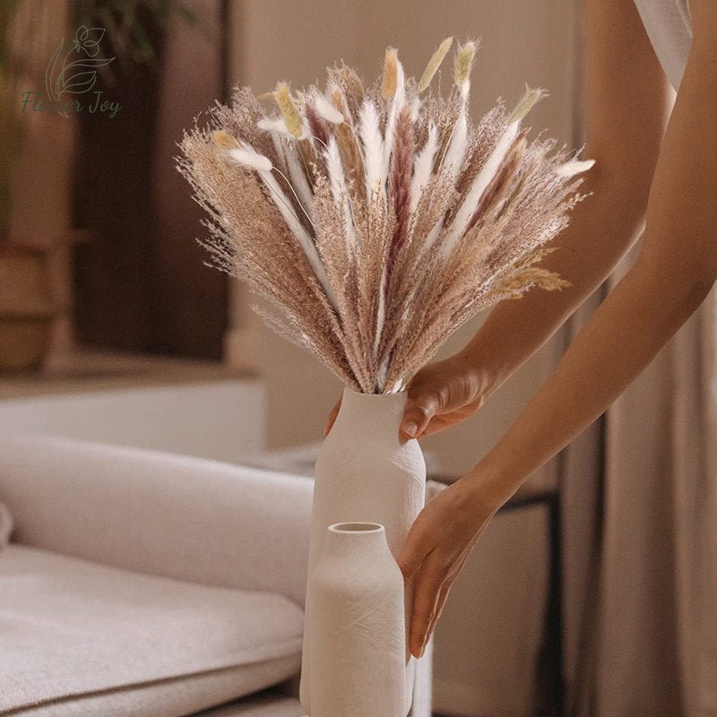Fluffy Pampas Dried Flowers Bouquet Decorations - beunik