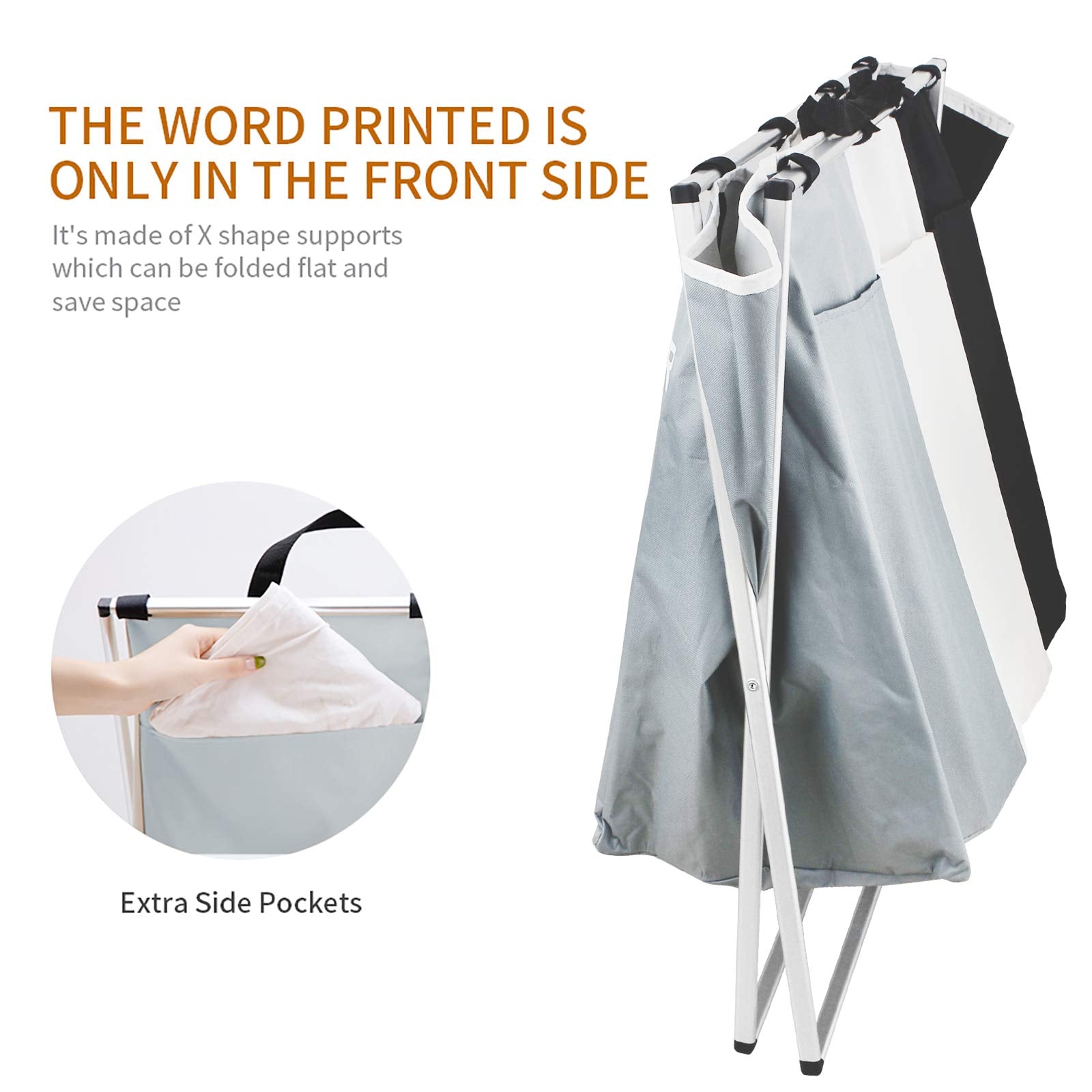 Foldable Laundry Basket Three Grid - beunik