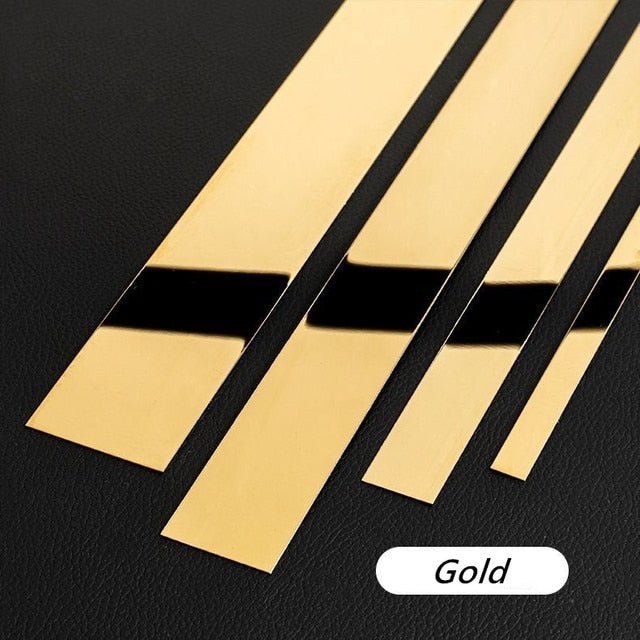 Gold Wall Sticker Stainless Steel Flat Rolls - beunik
