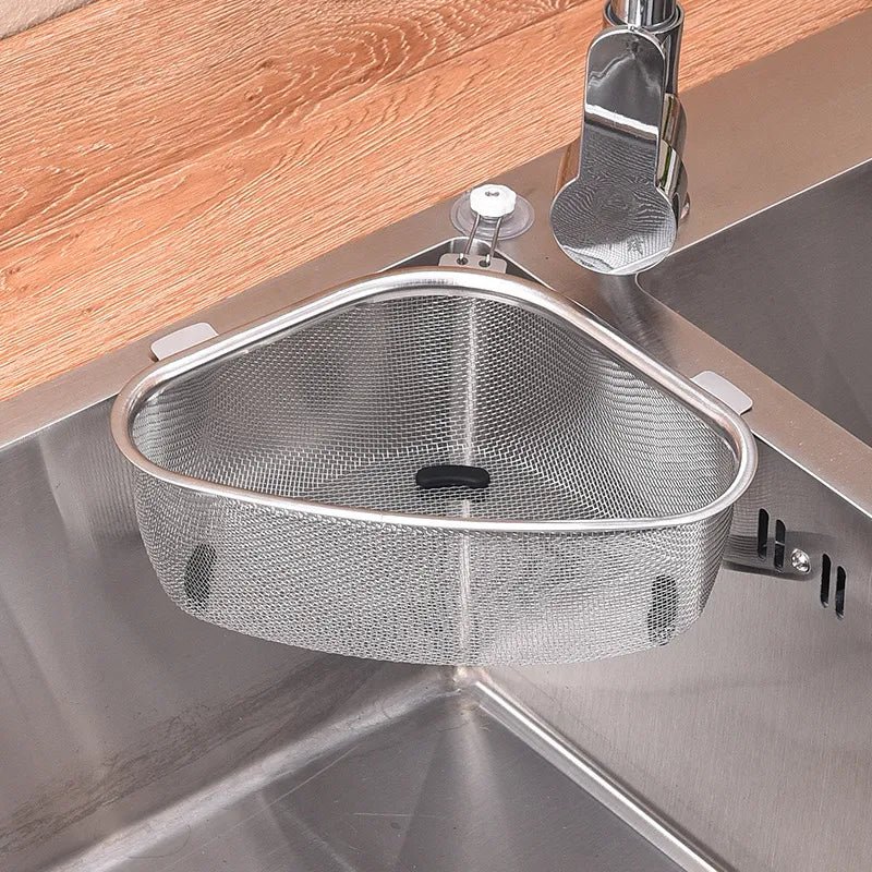 Kitchen Sink Drain Basket Stainless Steel Triangle - beunik