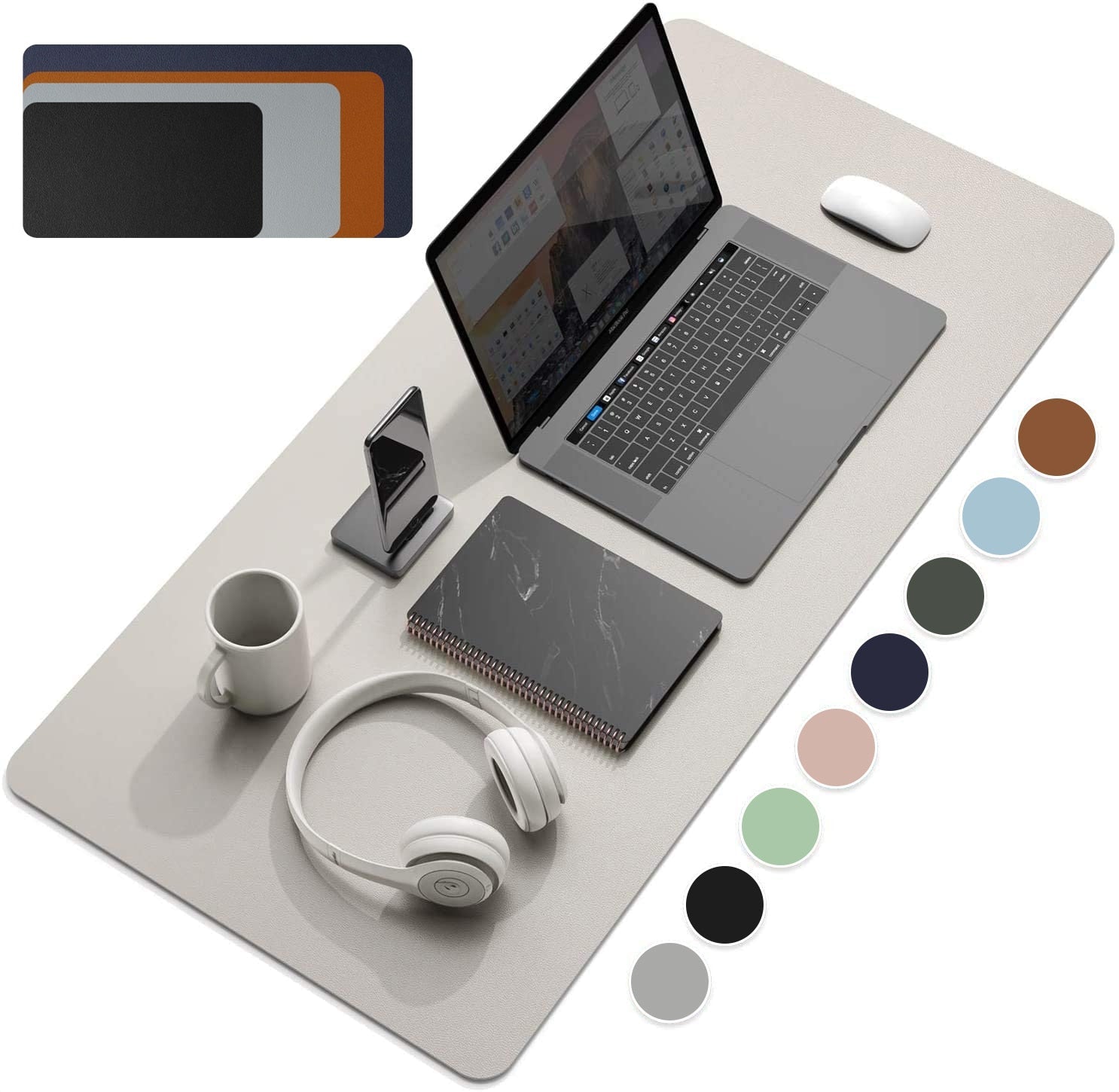 Leather Office Computer Desk Mat - beunik