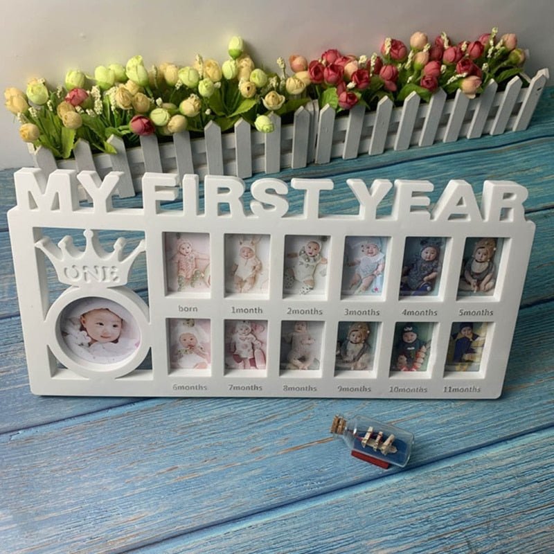 My First Year Baby Keepsake Frame 0-12 Months Picture Frame - beunik