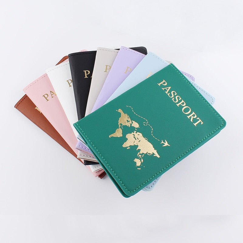 Passport Cover World Map Design & Luggage tagsr - beunik