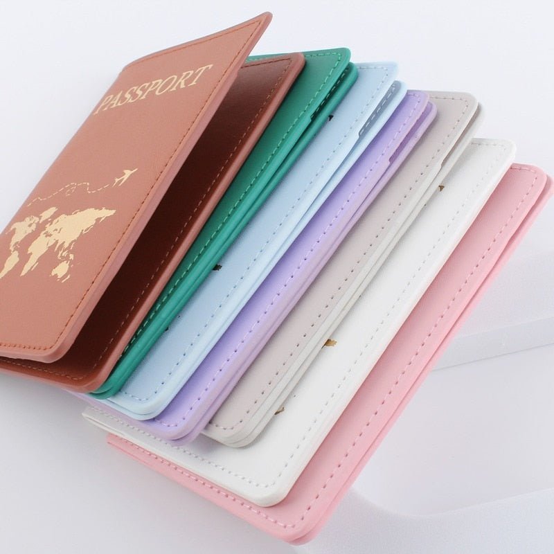 Passport Cover World Map Design & Luggage tagsr - beunik