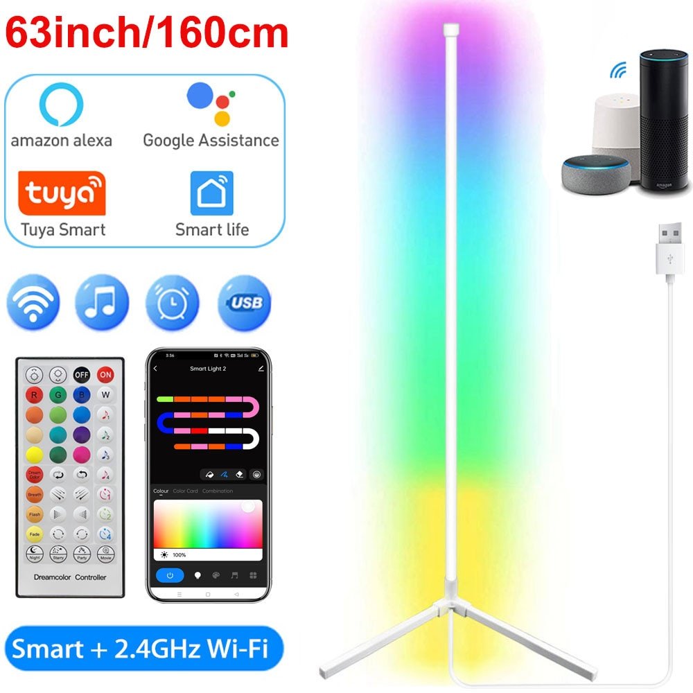Smart RGB Corner LED Light (15.7 / 63 inch) - beunik