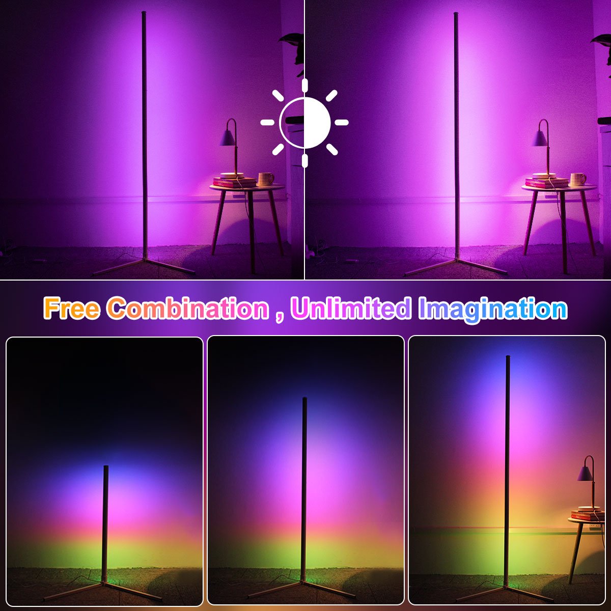 Smart RGB Corner LED Light (15.7 / 63 inch) - beunik