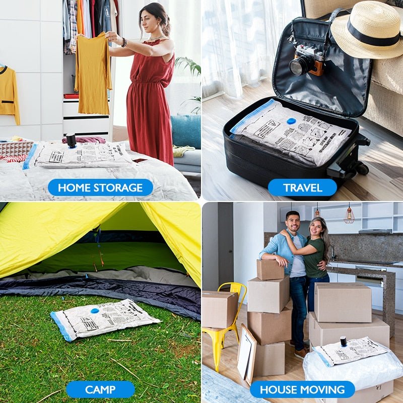 Vacuum Travel Storage Bags with Pump - beunik
