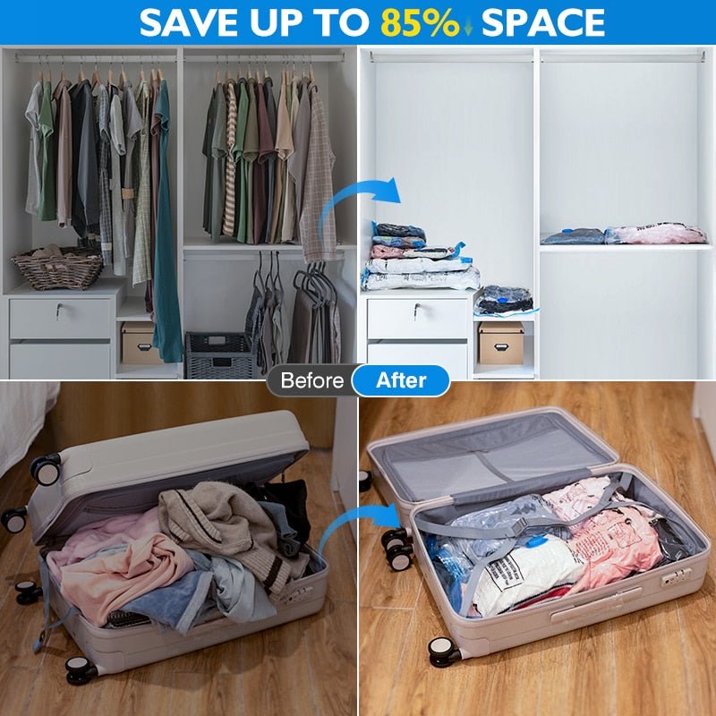 Vacuum Travel Storage Bags with Pump - beunik