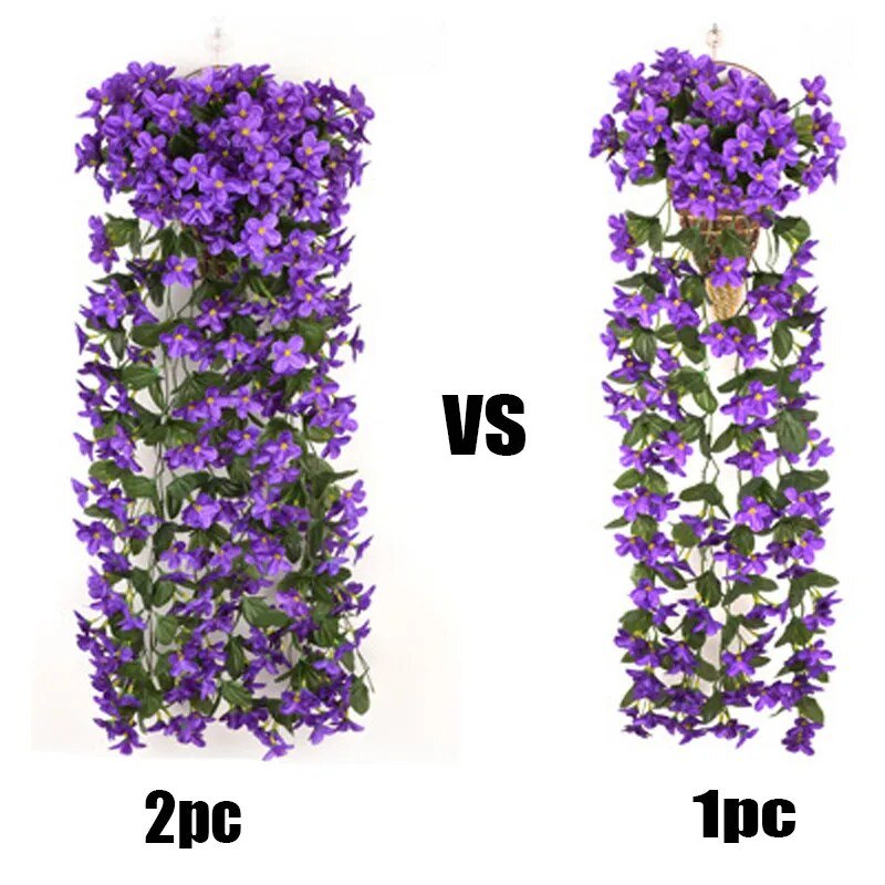 Violet Artificial Flowers Party Decor - beunik