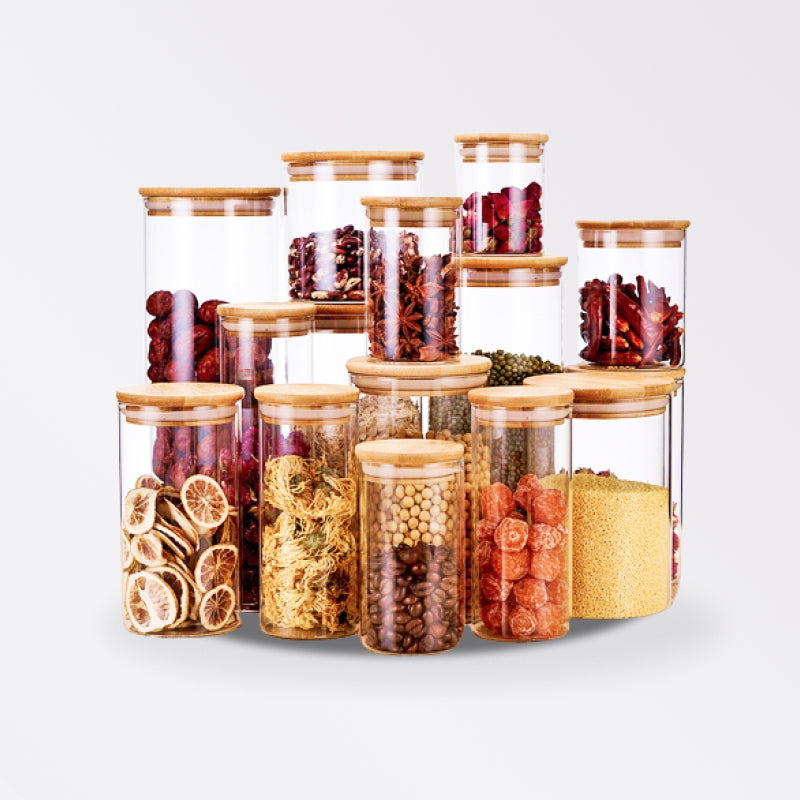 Streamline Your Kitchen Organization with Stylish Glass Storage Jars