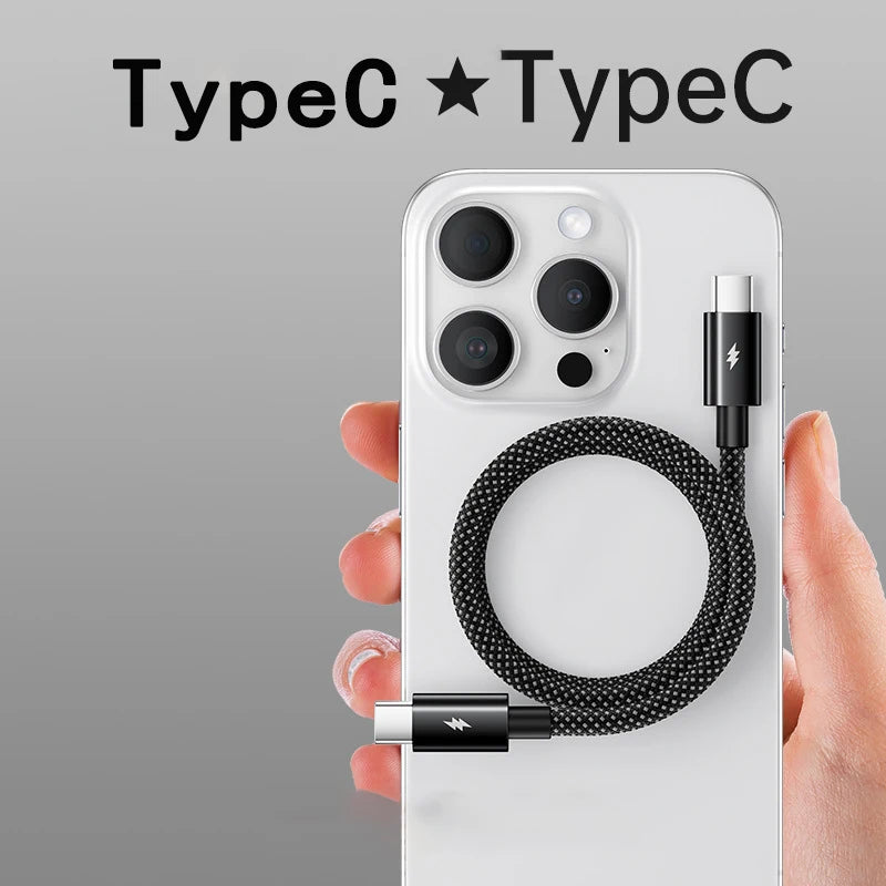 100W Magnetic Fast Charging Cable for iPhone  / Samsung  / iPad / MacBook (GREY)8
